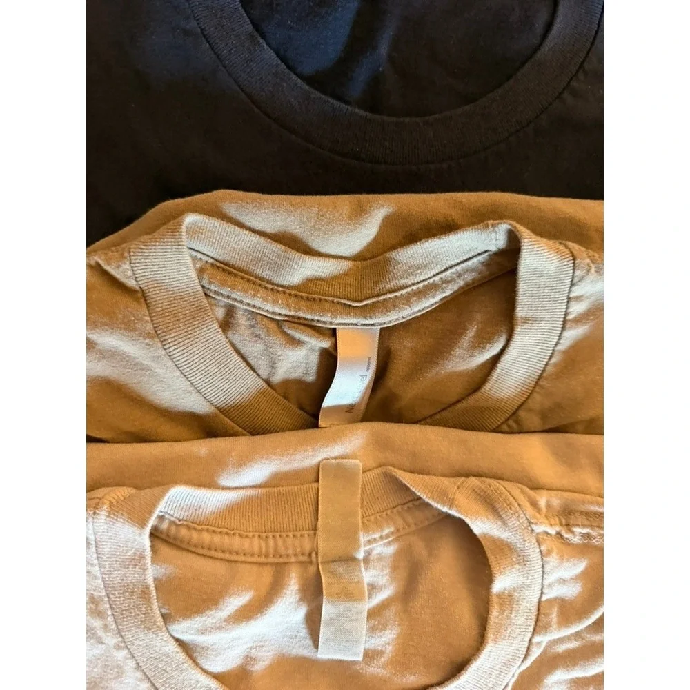 Next Level Apparel T-Shirt Bundle Mens Medium Black Olive Tan
